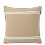 Decorative pillow Beige Side Striped Organic Cotton Lexington 50x50cm