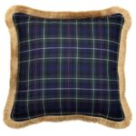 Decorative pillow Fringe Tartan Navy Maja Laptos Studio 45x45cm