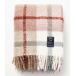 Mohair Blend Checked Lexington Blanket 130x170cm