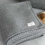 Soft nap plaid Gray MOYHA 130x180cm