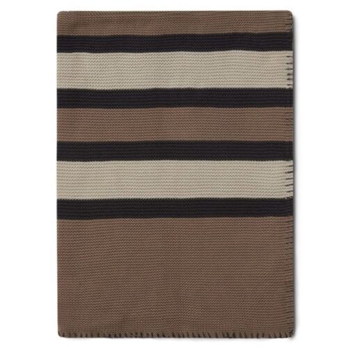 Blanket Striped Knitted Cotton Lexington 130x170cm