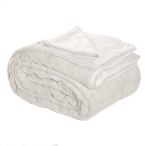 Bedspread Fauxfur White 220x240cm