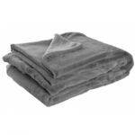 Bedspread Fauxfur Dark Gray 130x170 cm