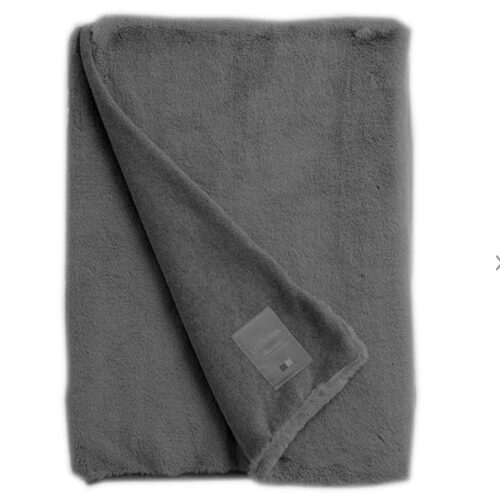 FauxFur Gray Lexington fur bedspread 140x200cm