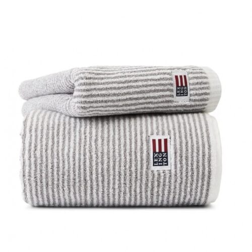 Towel White Gray Striped Original Lexington 100x150cm