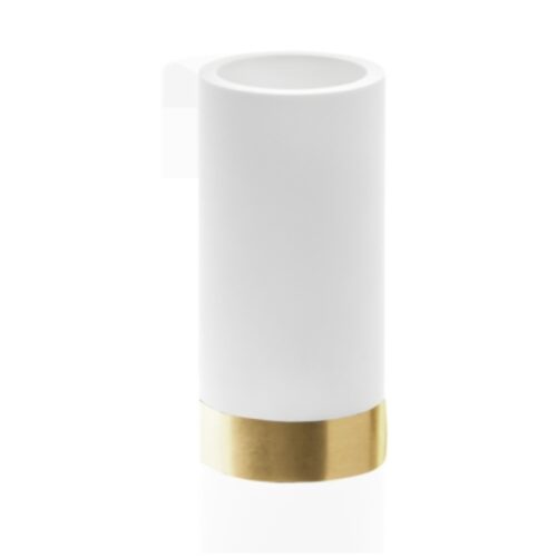 Bathroom cup white gold matt Decor Walther Century Gold Matt White