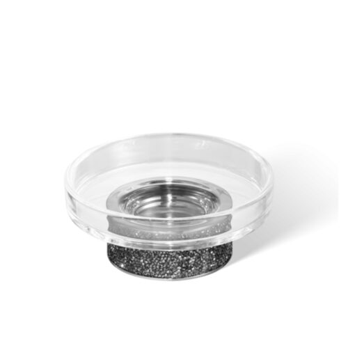 Round Soap Dish Rocks Chrome Decor Walther