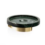 Round Soap Dish Wall Marble Gold Mat Decor Walther Century Wall Gold Matt Marble Green