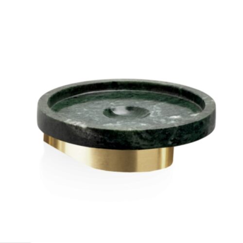Round Soap Dish Wall Marble Gold Mat Decor Walther Century Wall Gold Matt Marble Green