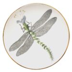 Decorative plate Majolica Dragonfly Majolica Nieborów